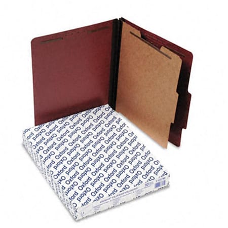 Esselte Pendaflex Pressboard Classification Folders Letter 4-Section Red, 10PK 1157R